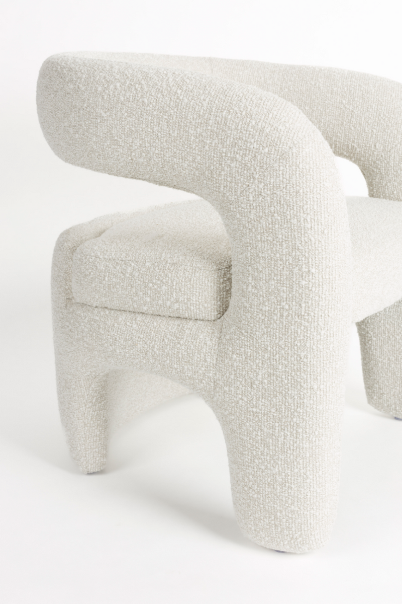 White Curved Lounge Chair | DF Nova | Oroatrade.com