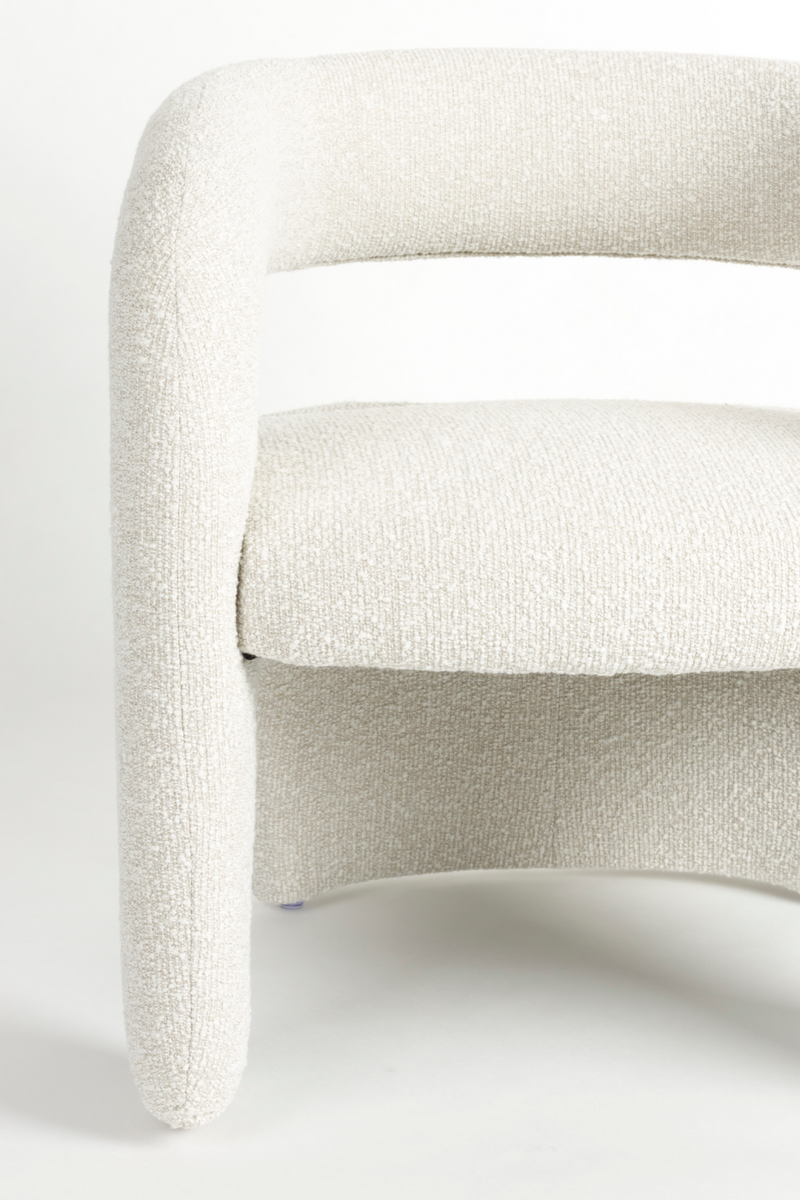 White Curved Lounge Chair | DF Nova | Oroatrade.com