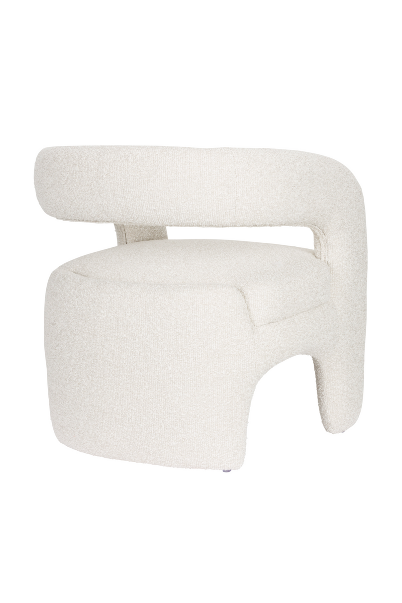 White Curved Lounge Chair | DF Nova