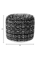 Printed Fabric Boho Pouf | DF Liv | Oroatrade.com