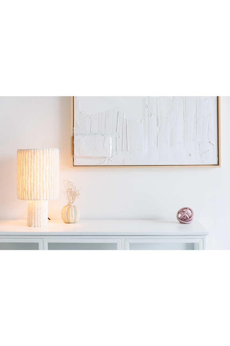 White Cotton Table Lamp | DF Arjun | Oroatrade.com