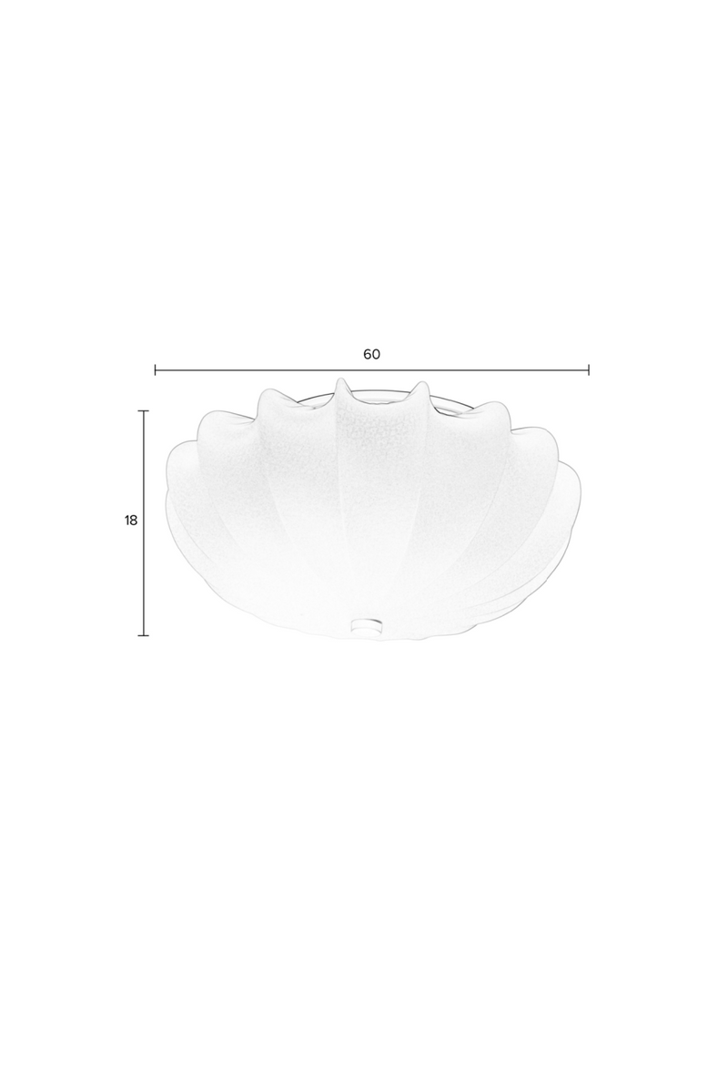 White Scalloped Ceiling Lamp XL | DF Shem | Oroatrade.com