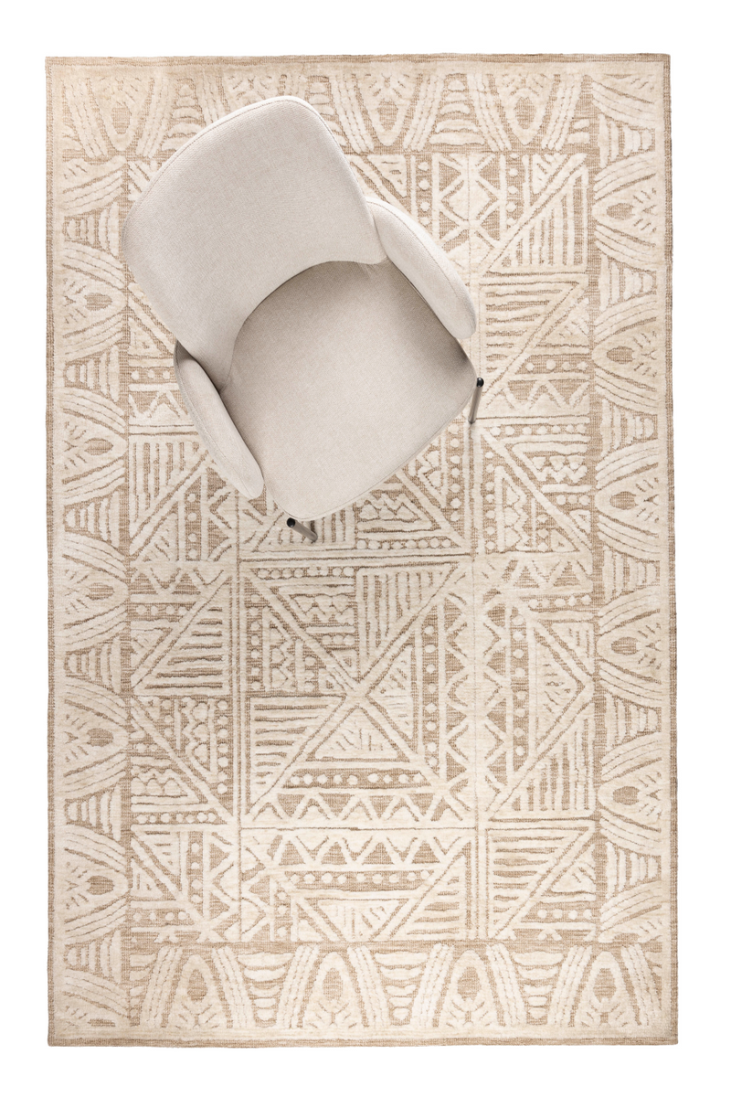 Patterned Beige Carpet 5' x 8' | DF Cuzco | Oroatrade.com