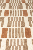 Beige Wool Patterned Carpet 5' x 8' | DF Mundra | Oroatrade.com