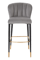 Channeled Gray Bar Stool | Liang & Eimil Maya | Oroatrade.com