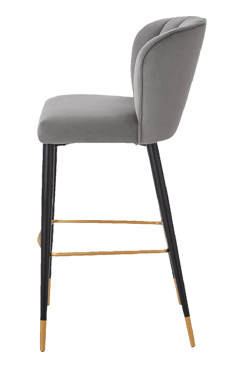 Channeled Gray Bar Stool | Liang & Eimil Maya | Oroatrade.com