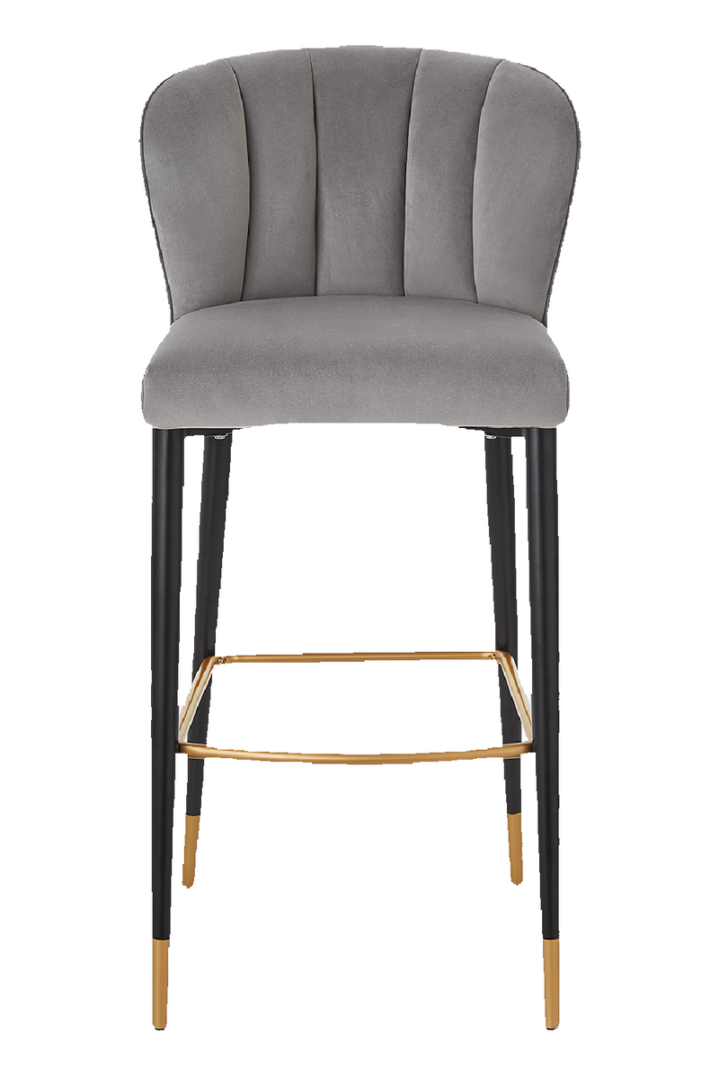 Channeled Gray Bar Stool | Liang & Eimil Maya | Oroatrade.com