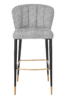 Channeled Gray Bar Stool | Liang & Eimil Maya | Oroatrade.com