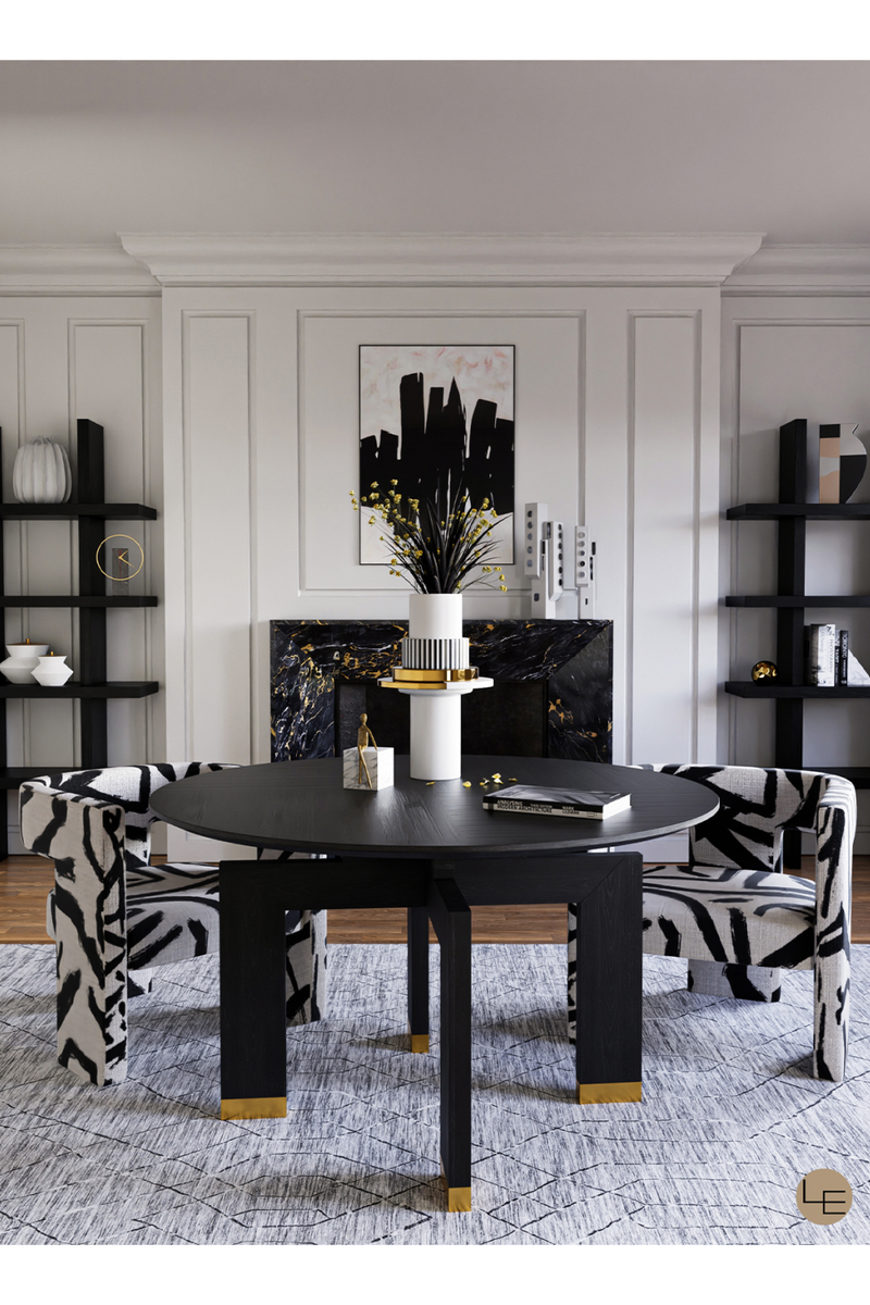 Large Black Oak Dining Table | Liang & Eimil Ponte | Oroatrade.com