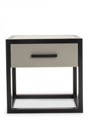 Taupe Leather Bedside Table | Liang & Eimil Roux | Oroatrade.com