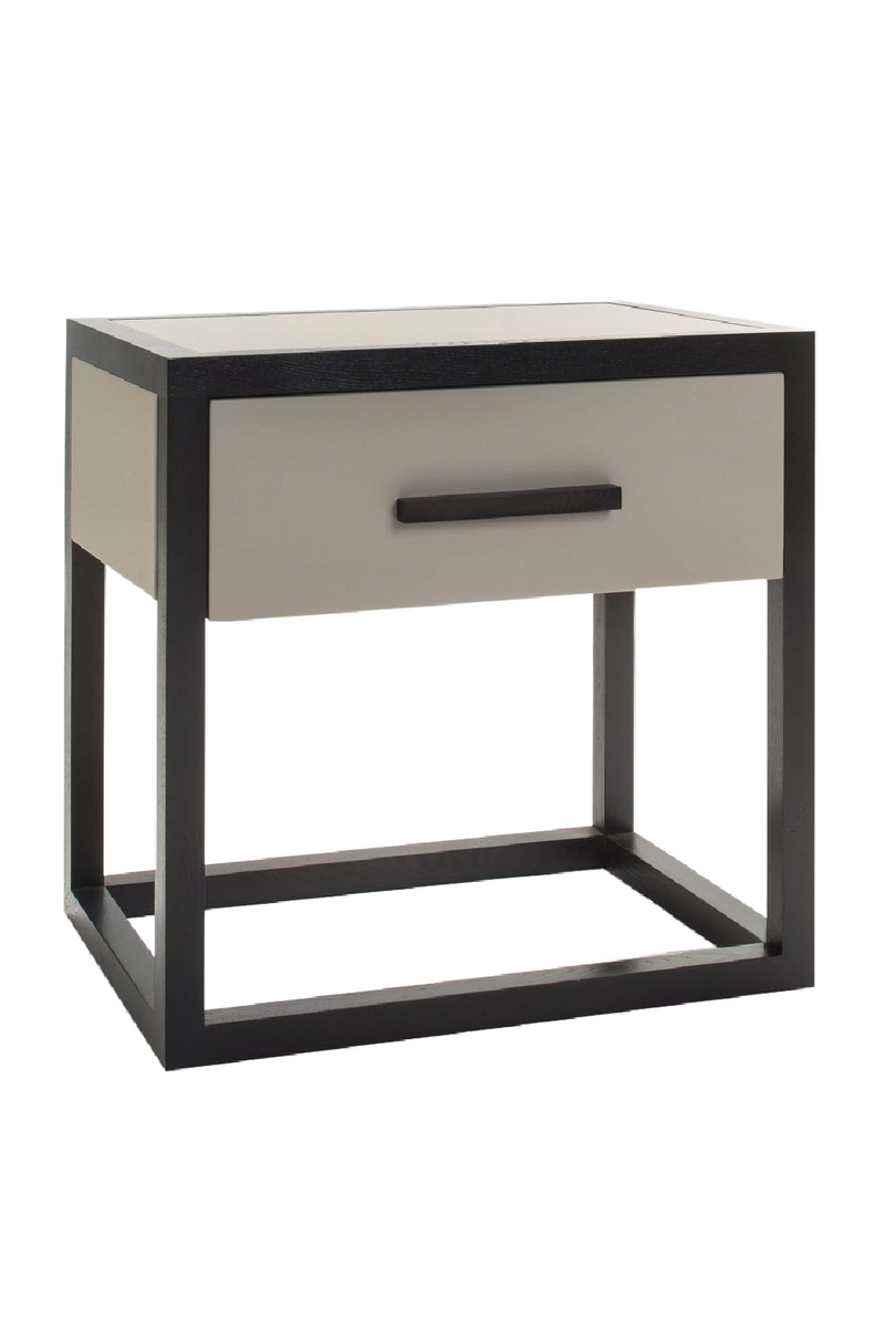 Taupe Leather Bedside Table | Liang & Eimil Roux | Oroatrade.com