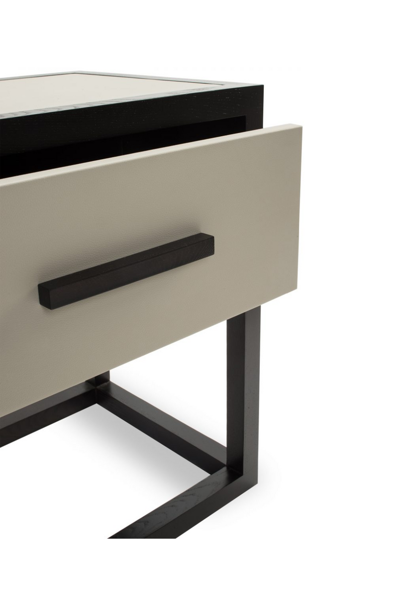 Taupe Leather Bedside Table | Liang & Eimil Roux | Oroatrade.com