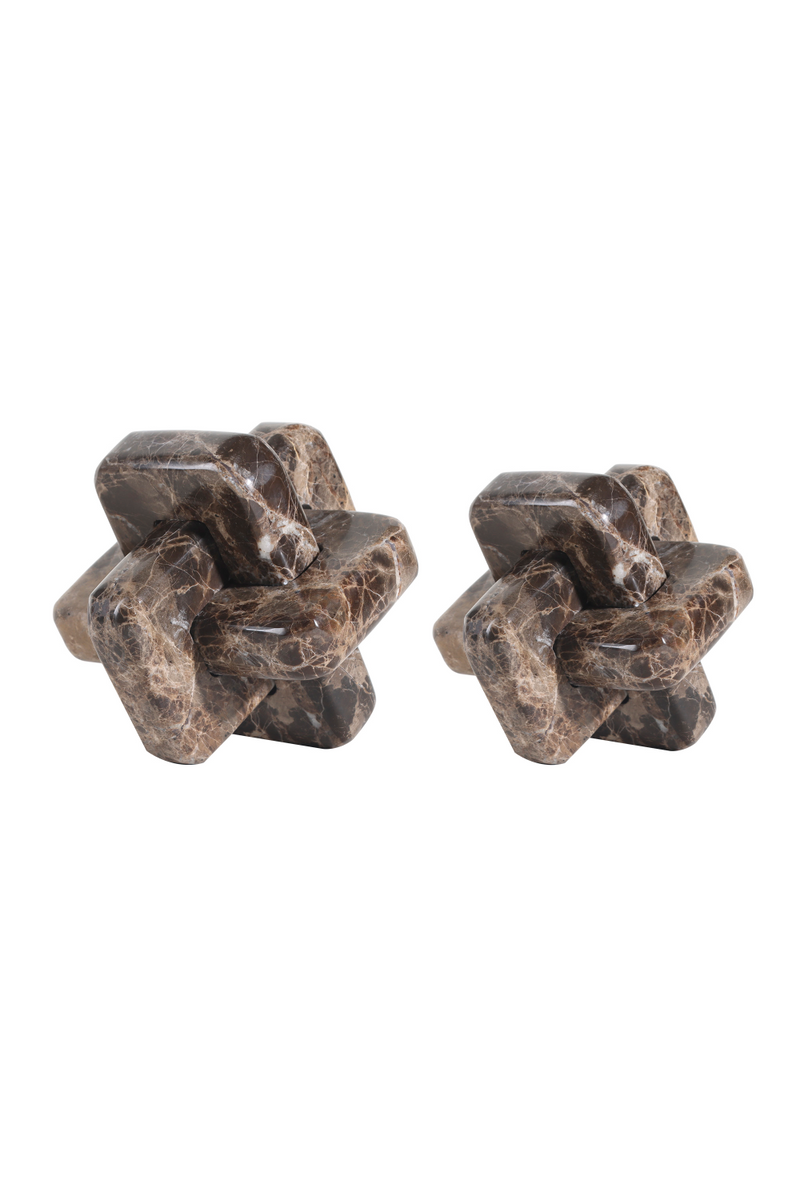 Brown Marble Abstract Sculpture Set (2) | Liang & Eimil Carlton | Oroatrade.com