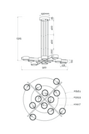 Gold Contemporary Pendant Lamp | Liang & Eimil Bloom