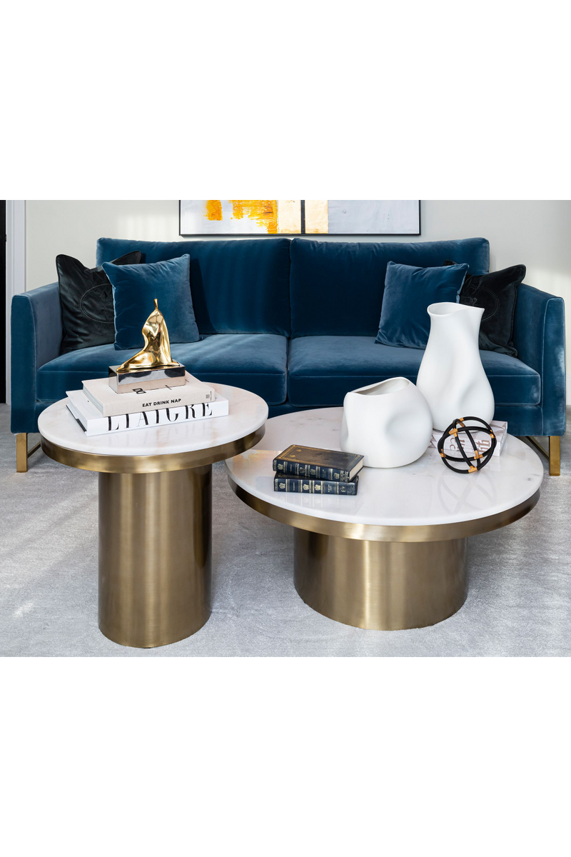 White Marble Pedestal Dining Table | Liang & Eimil Camden | Oroatrade.com