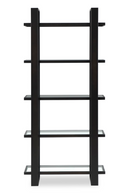 Dark Brown/Black Metal Glass Bookcase - Liang & Eimil Arundel | Oroatrade.com