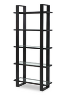 Dark Brown/Black Metal Glass Bookcase - Liang & Eimil Arundel | Oroatrade.com