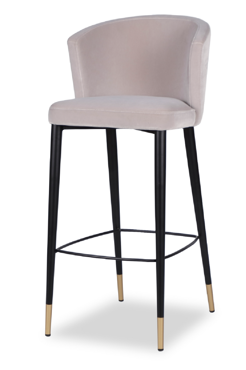 Gray Velvet Upholstered Barstool | Liang & Eimil Elica | Oroatrade.com