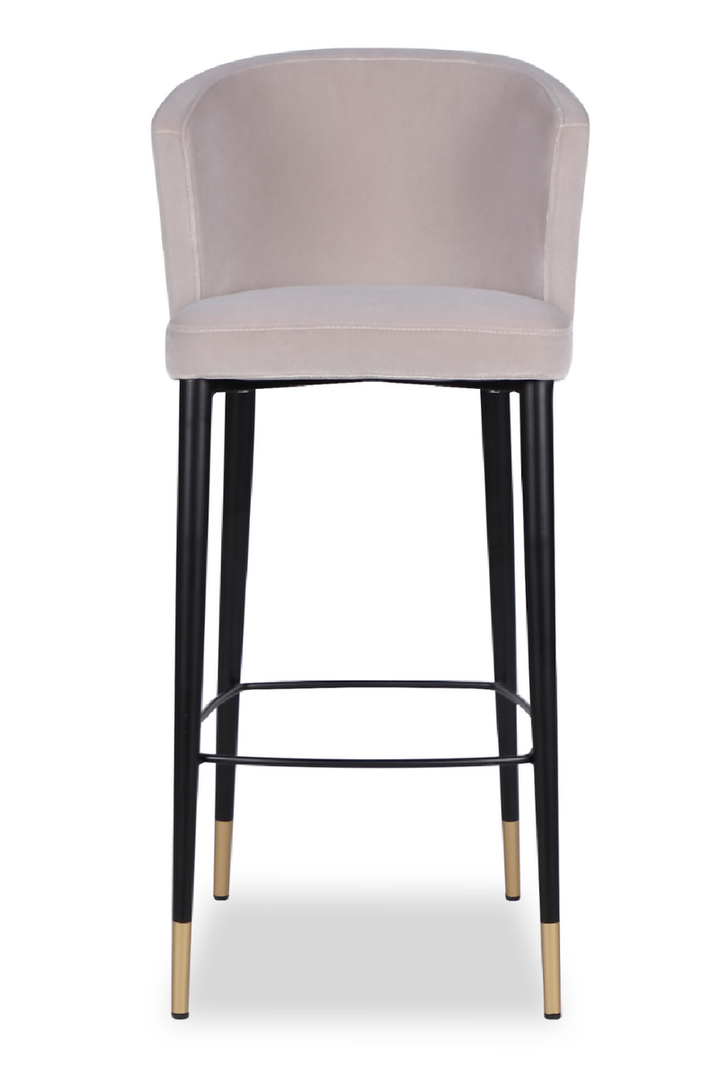 Gray Velvet Upholstered Barstool | Liang & Eimil Elica | Oroatrade.com