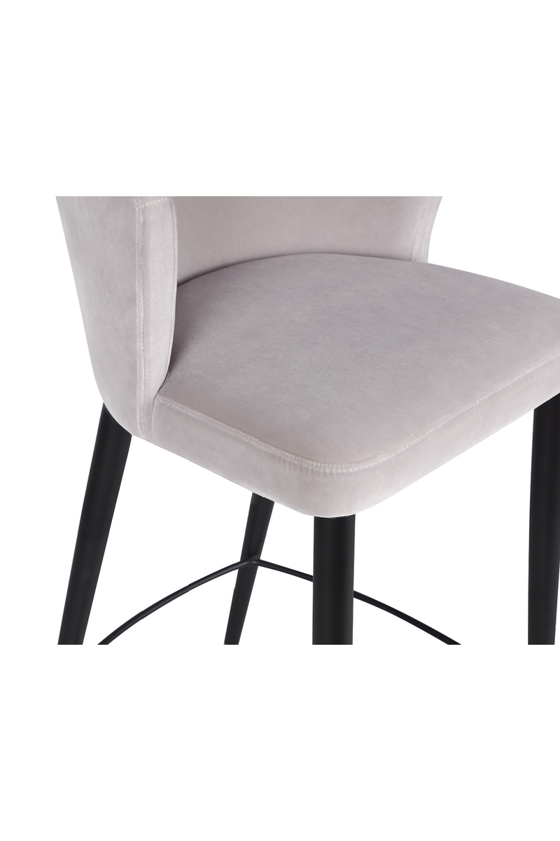 Gray Velvet Upholstered Barstool | Liang & Eimil Elica | Oroatrade.com