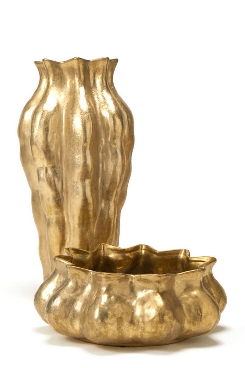 Gold Gilt Ceramic Vase | Liang & Eimil Monza | Oroatrade.com