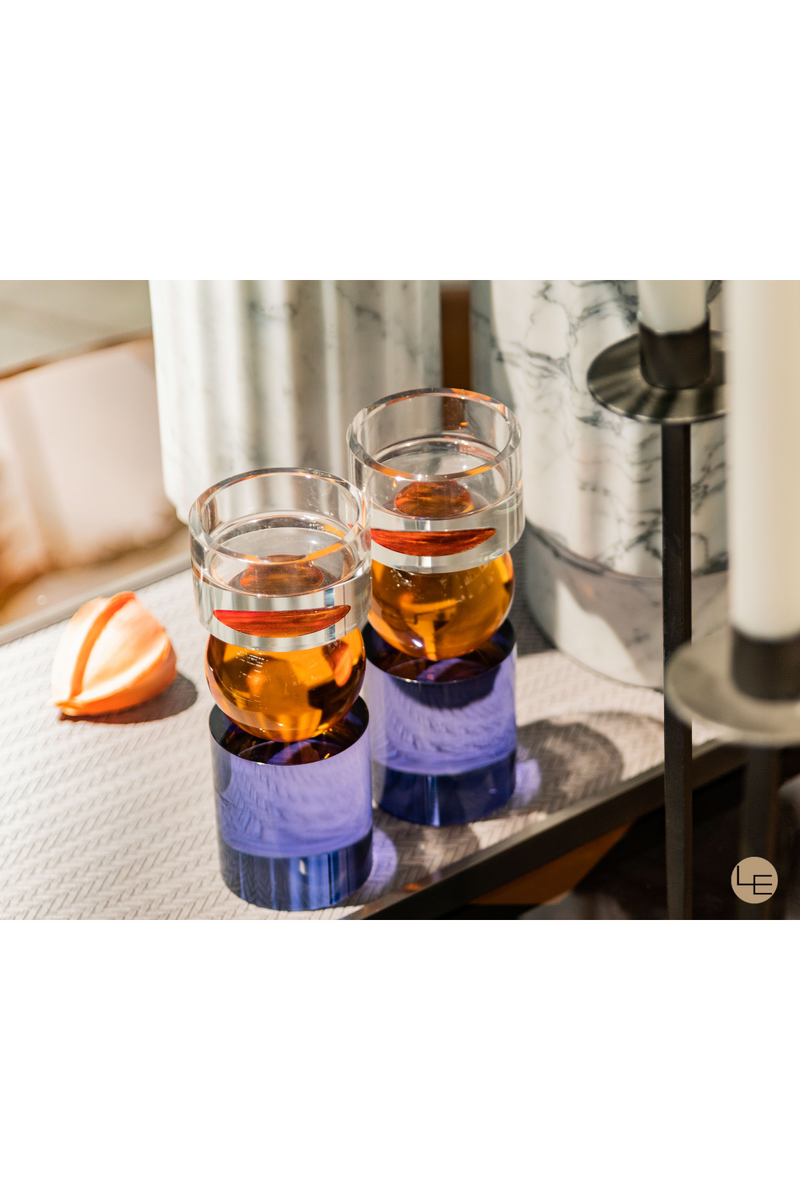 Tri-toned Translucent Glass Candleholder | Liang & Eimil A Fine Balance  | Oroatrade.com