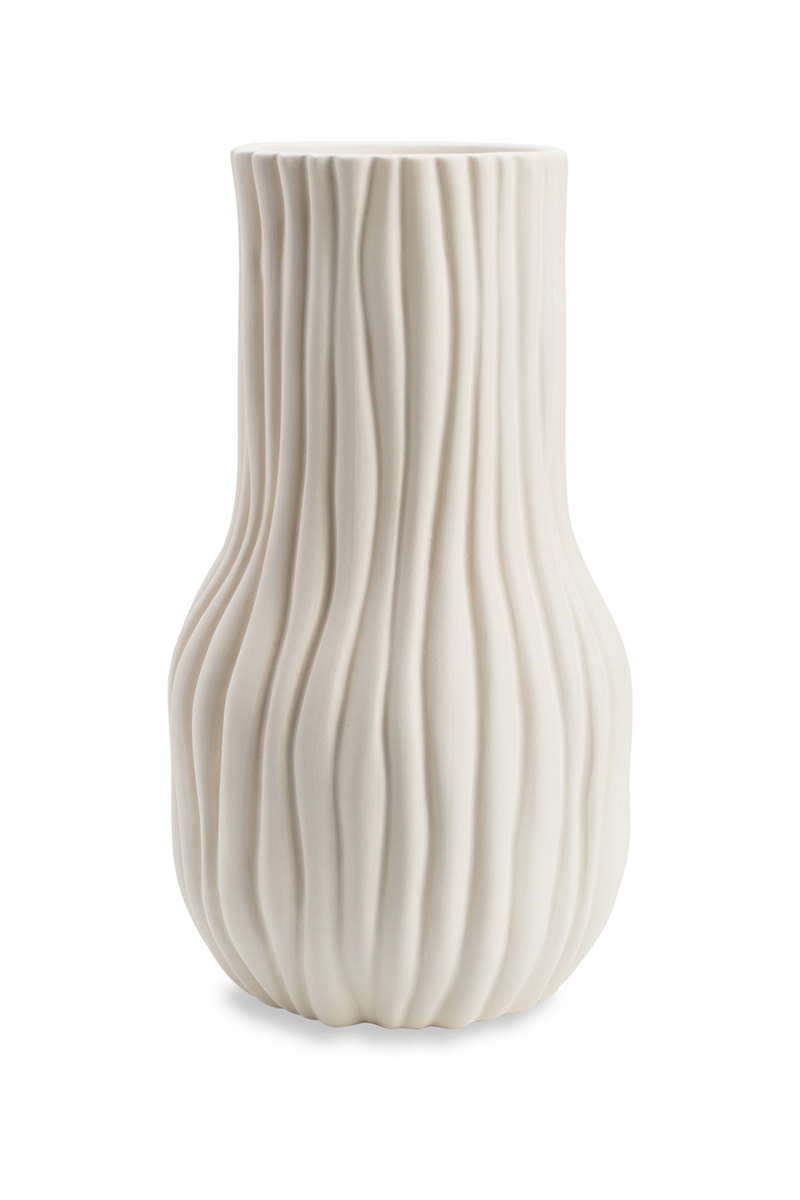 White Hand-Glazed Ceramic Vase | Liang & Eimil Barc | Oroatrade.com