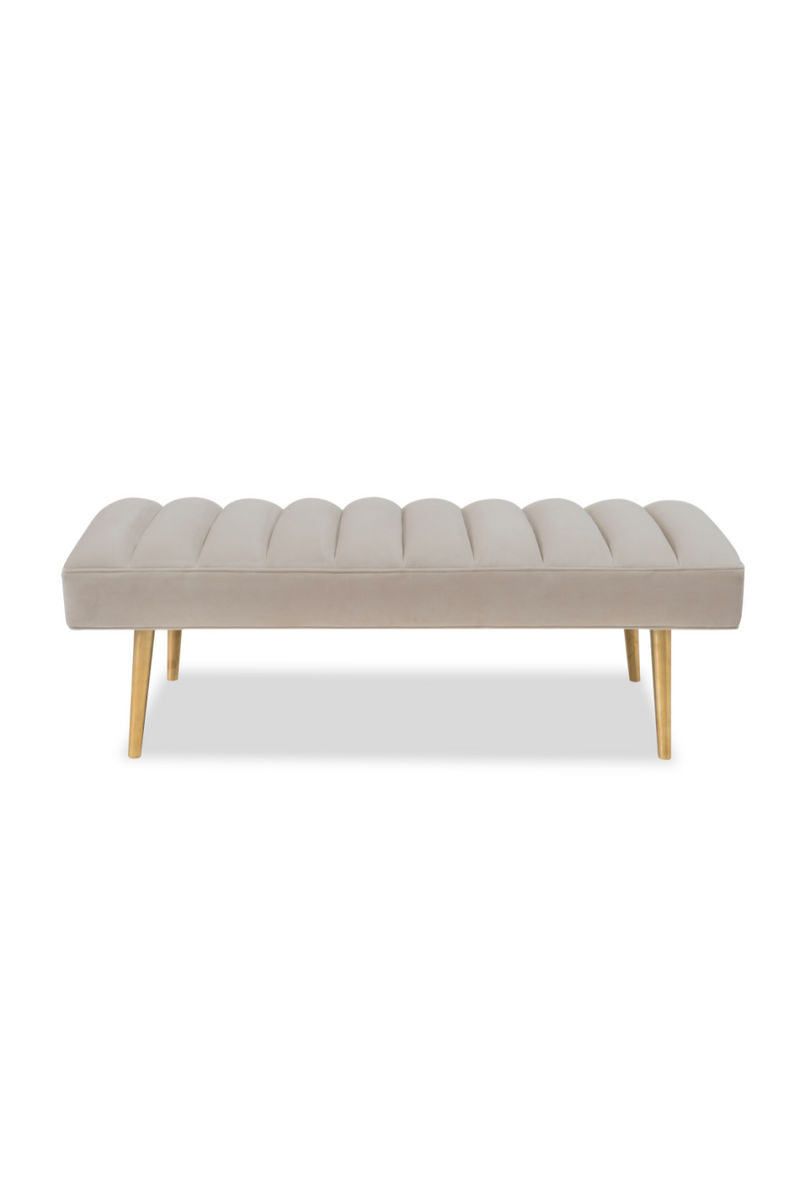 Cream Velvet Channelled Bench | Liang & Eimil Rosso | Oroatrade.com