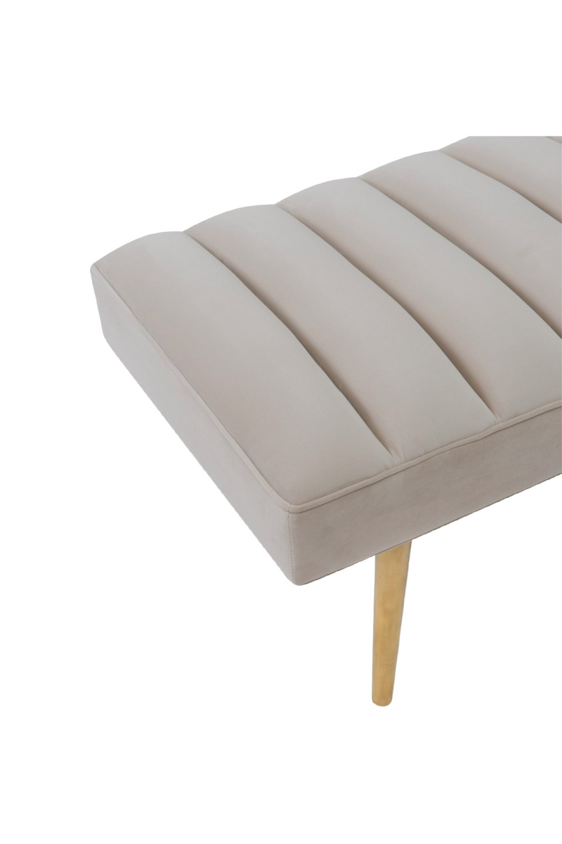 Cream Velvet Channelled Bench | Liang & Eimil Rosso | Oroatrade.com