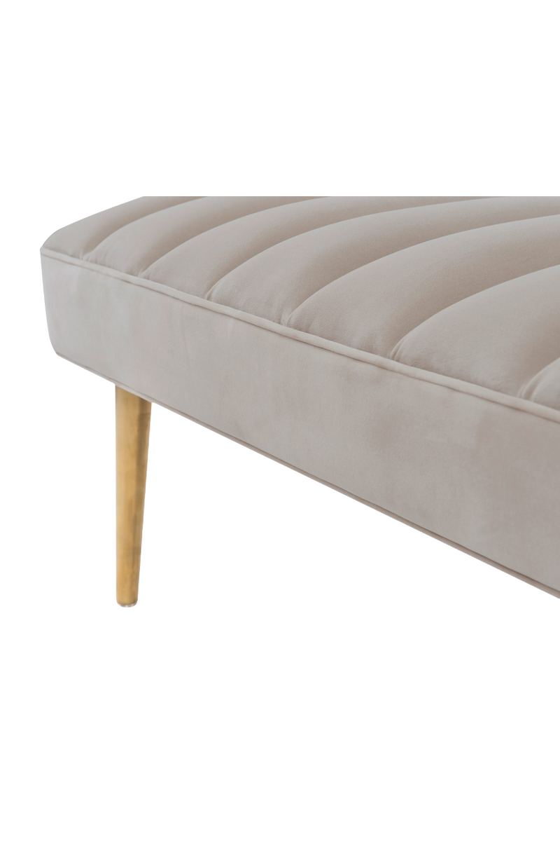 Cream Velvet Channelled Bench | Liang & Eimil Rosso | Oroatrade.com