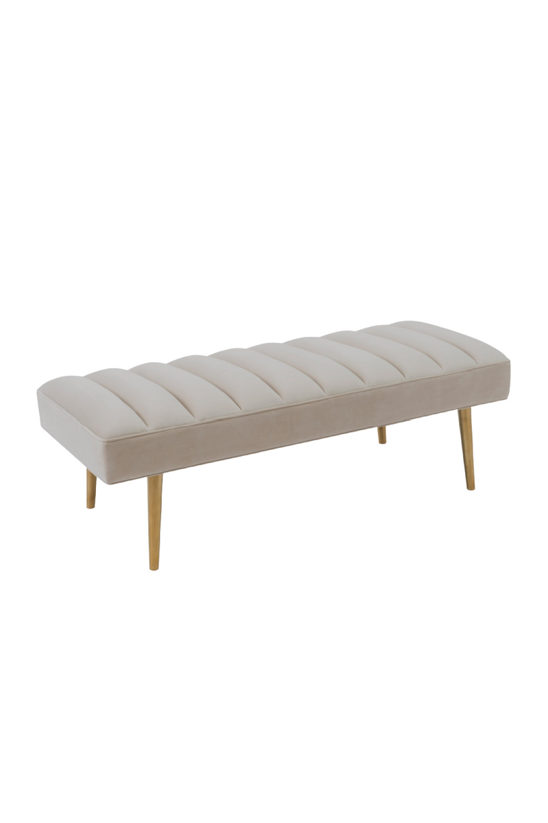 Cream Velvet Channelled Bench | Liang & Eimil Rosso | Oroatrade.com