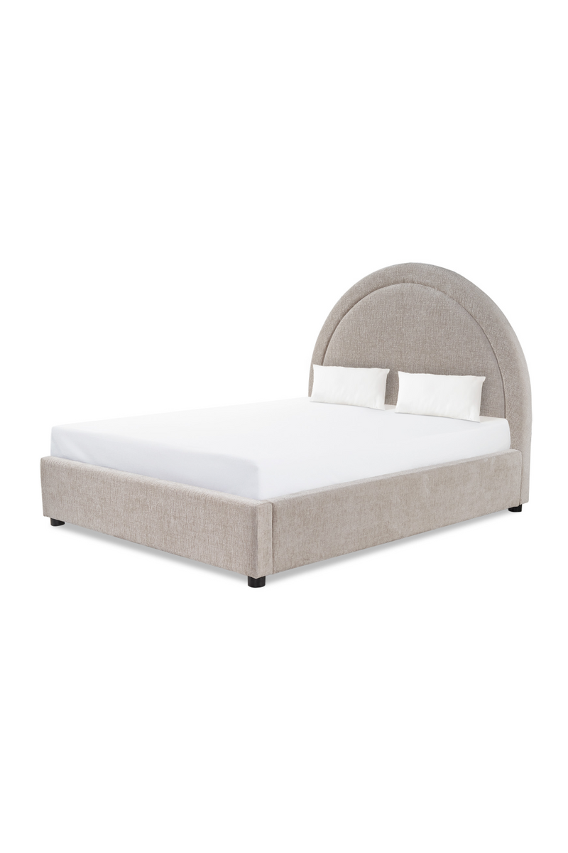 Taupe Chenille Arched King Bed | Liang & Eimil Lagos | Oroatrade.com