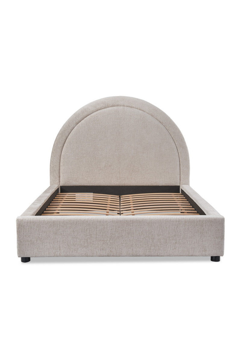 Taupe Chenille Arched King Bed | Liang & Eimil Lagos | Oroatrade.com