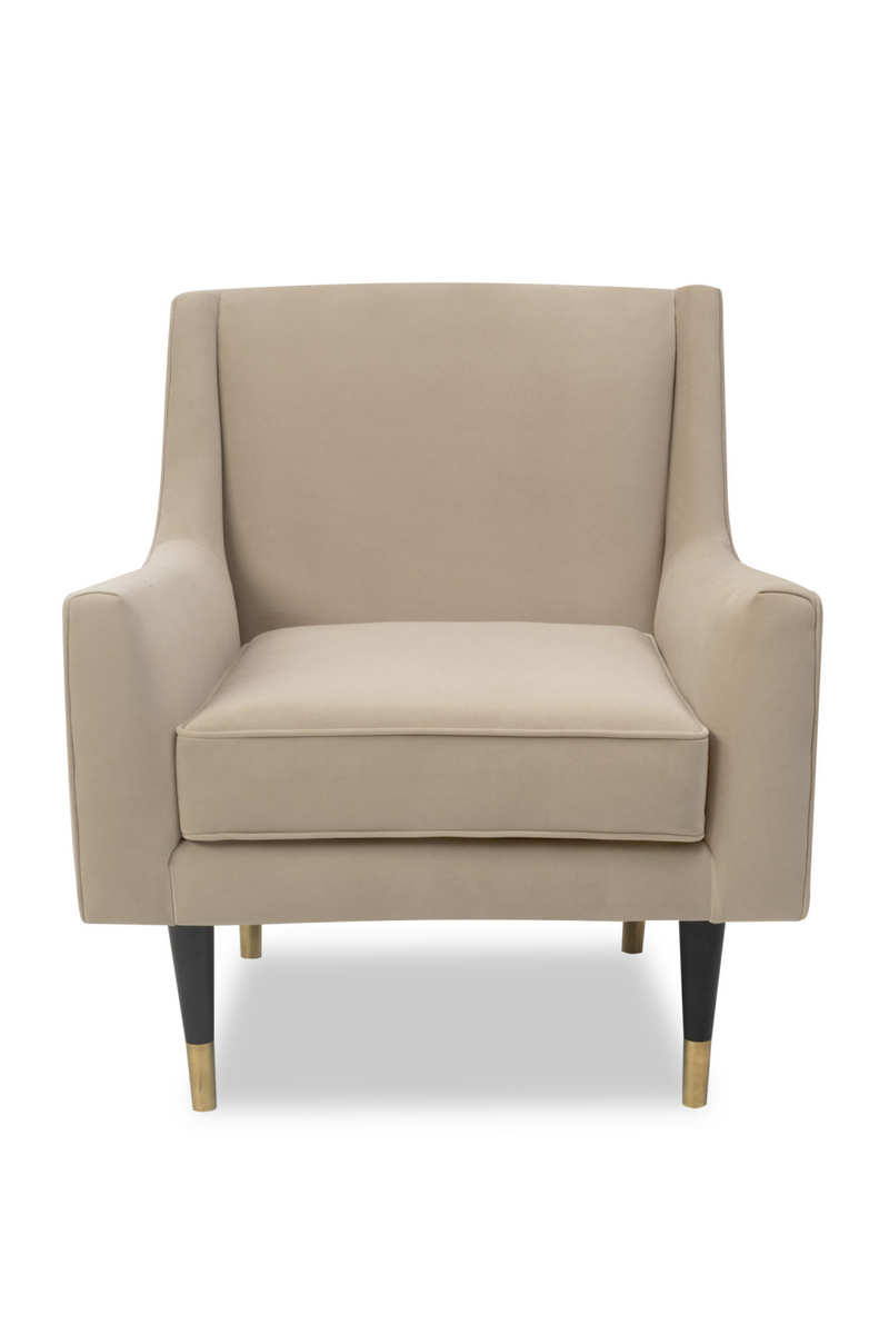 Beige Velvet Lounge Chair | Liang & Eimil Conte | Oroatrade.com