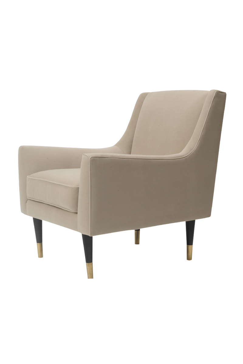 Beige Velvet Lounge Chair | Liang & Eimil Conte | Oroatrade.com