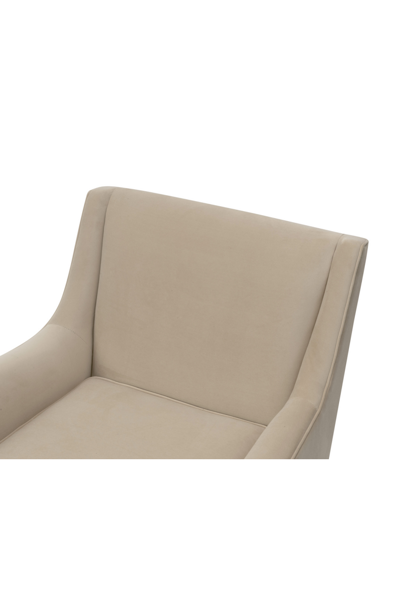 Beige Velvet Lounge Chair | Liang & Eimil Conte | Oroatrade.com