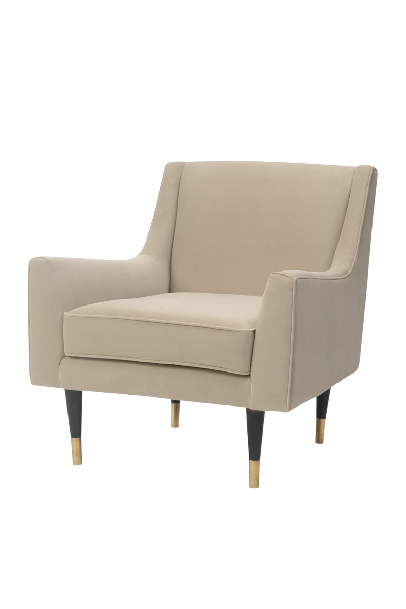 Beige Velvet Lounge Chair | Liang & Eimil Conte | Oroatrade.com