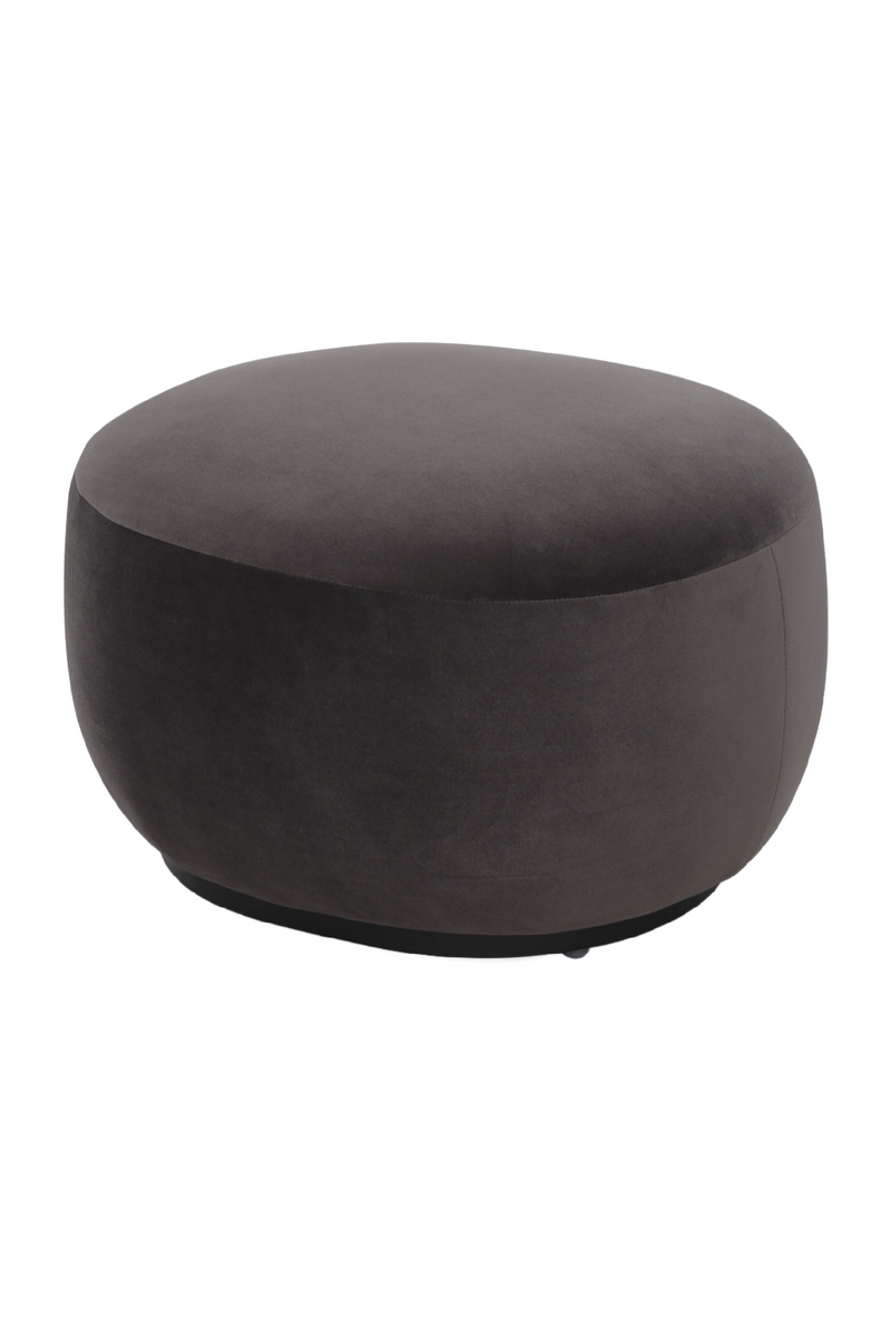 Dark Gray Velvet Ottoman | Liang & Eimil Polter | Oroatrade.com