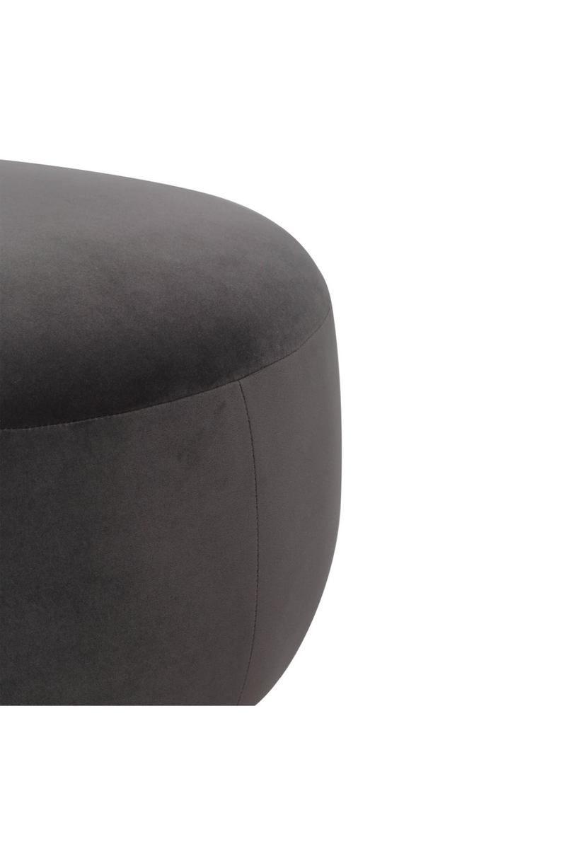 Dark Gray Velvet Ottoman | Liang & Eimil Polter | Oroatrade.com