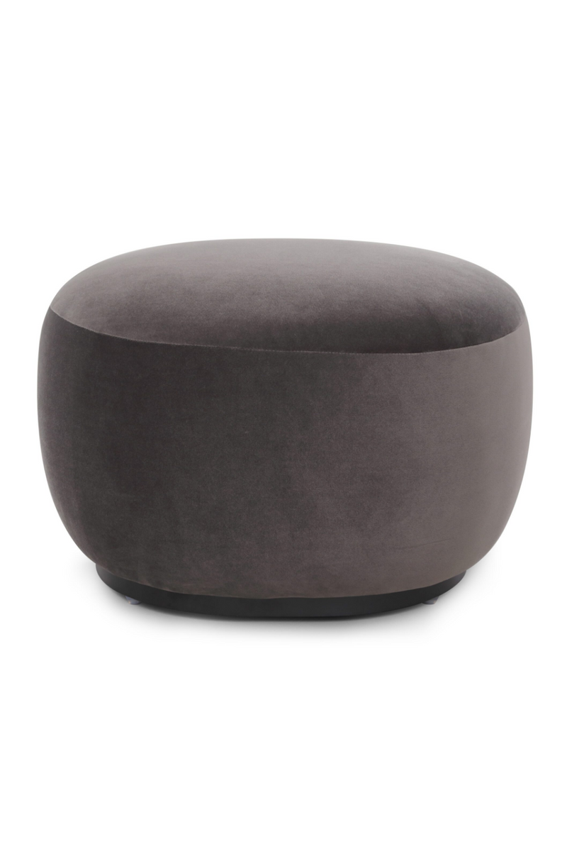 Dark Gray Velvet Ottoman | Liang & Eimil Polter | Oroatrade.com