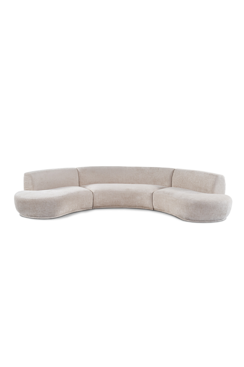 Taupe Chenille Curved Sofa | Liang & Eimil Pip | Oroatrade.com