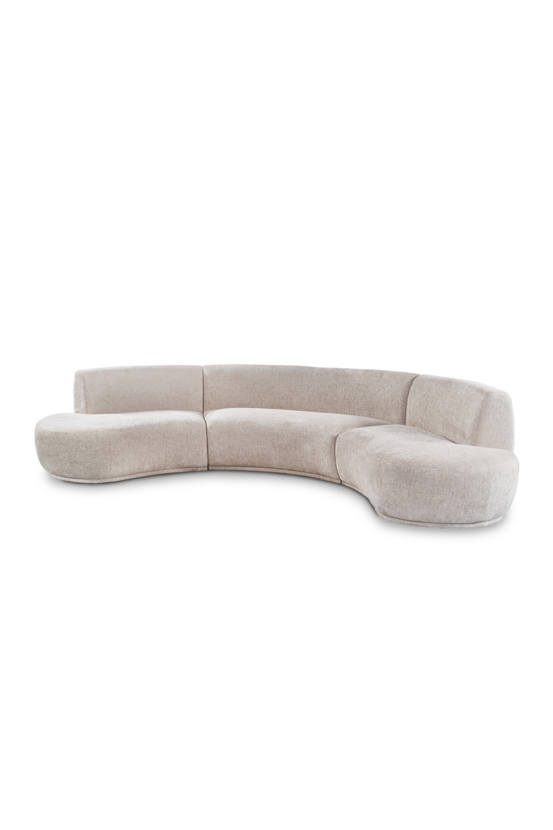 Taupe Chenille Curved Sofa | Liang & Eimil Pip | Oroatrade.com