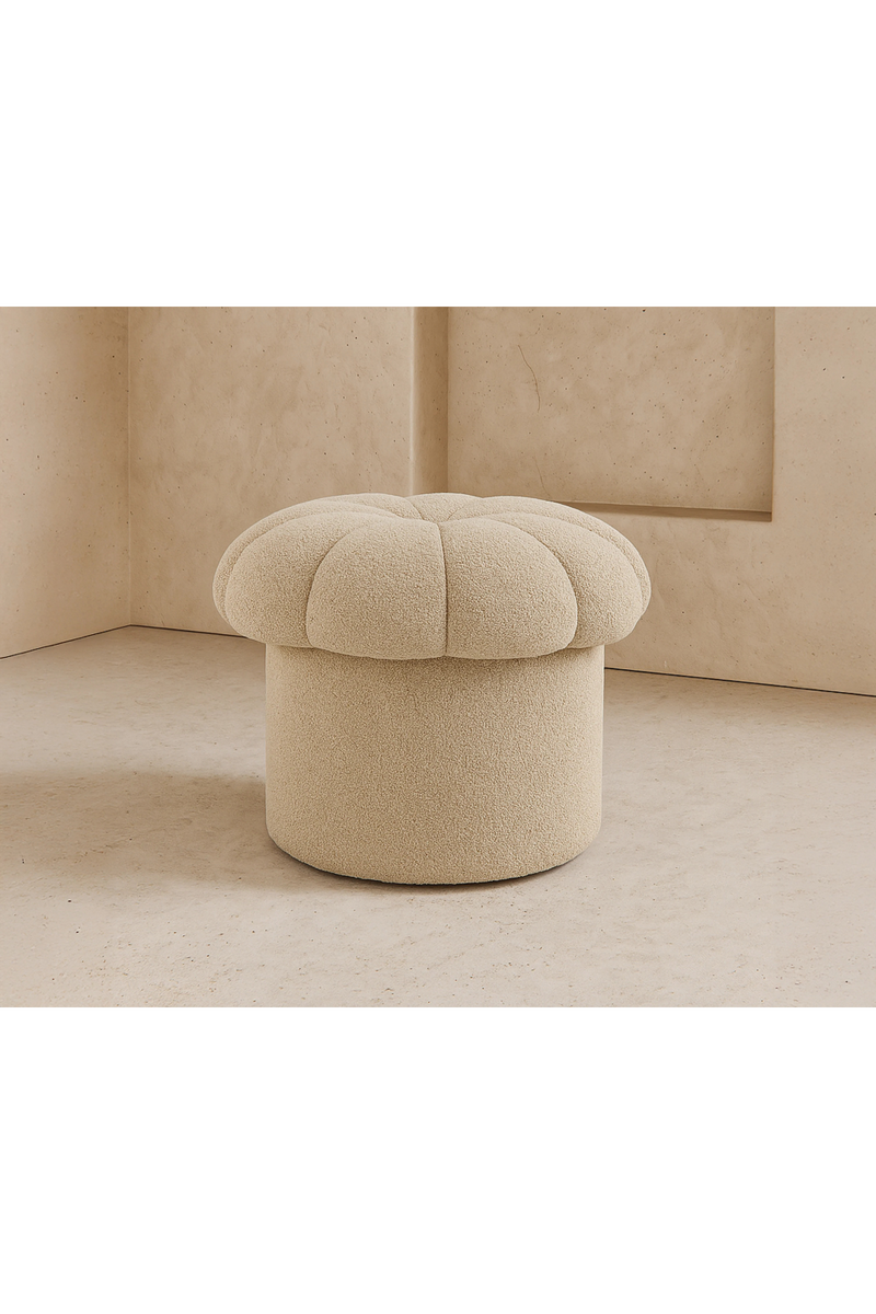Beige Scalloped Footstool | Liang & Eimil Lis | Oroatrade.com