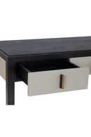 Taupe Leather 3-Drawer Dressing Table | Liang & Eimil Garda | Oroatrade.com