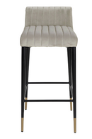 Gray Velvet Modern Bar Stool | Liang & Eimil Coltrane | Oroatrade.com