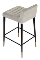 Gray Velvet Modern Bar Stool | Liang & Eimil Coltrane | Oroatrade.com