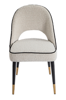 White Bouclé Piped Dining Chairs (2) | Liang & Eimil | Oroatrade.com