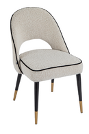 White Bouclé Piped Dining Chairs (2) | Liang & Eimil | Oroatrade.com