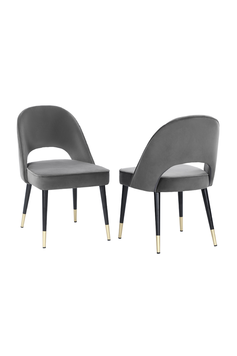 Gray Velvet Dining Chairs (2) | Liang & Eimil Yves | Oroatrade.com