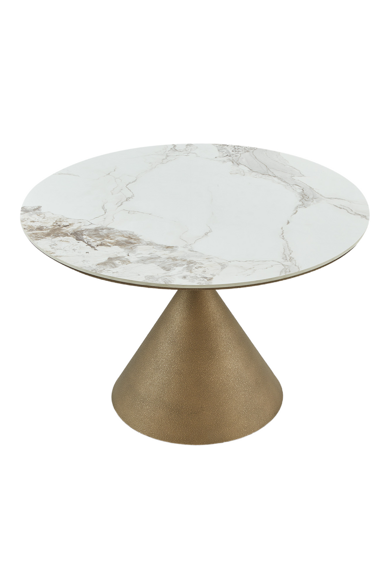 Gold Conical Base Dining Table | Liang & Eimil Ditta | Oroatrade.com